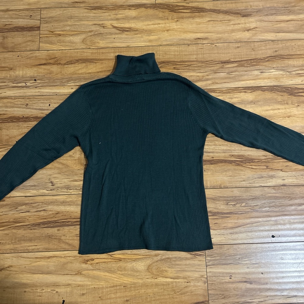 Dark Green Turtleneck Sweater